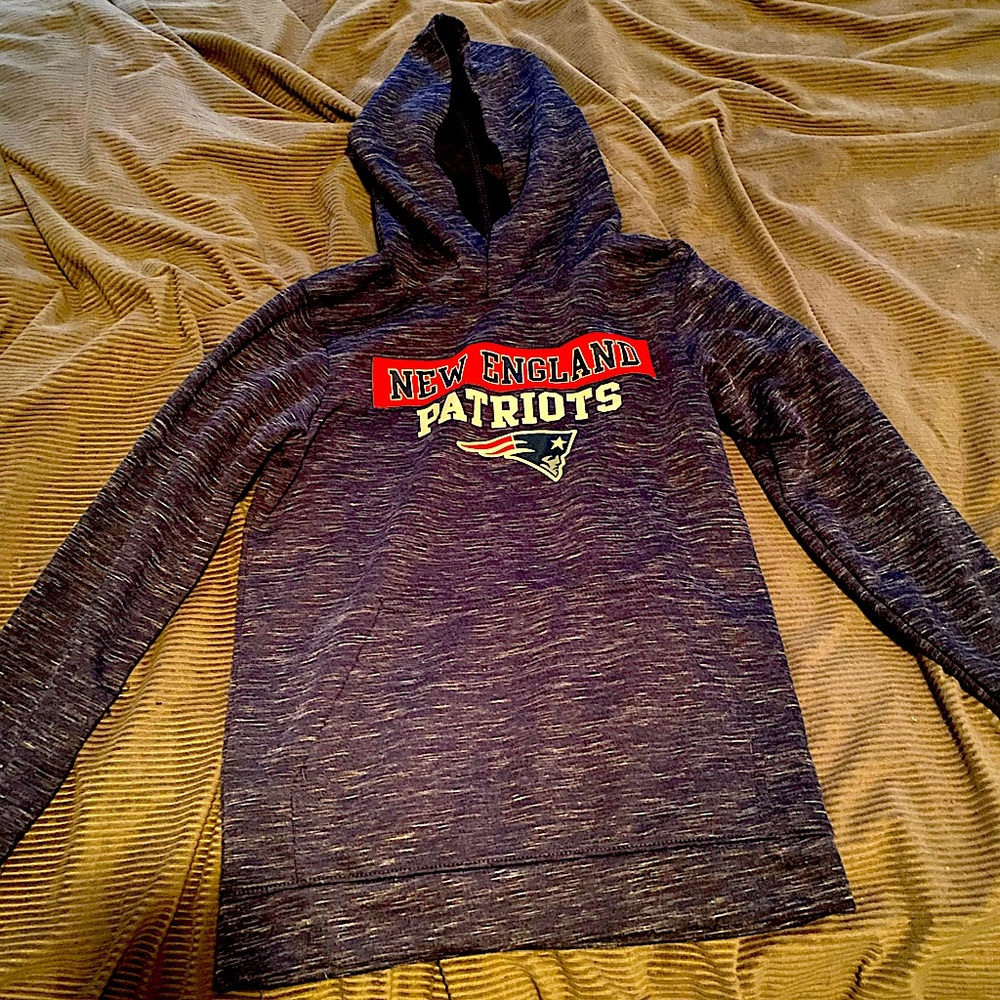 NFL Team apparel size large youth blue and red hooded sweatshirt